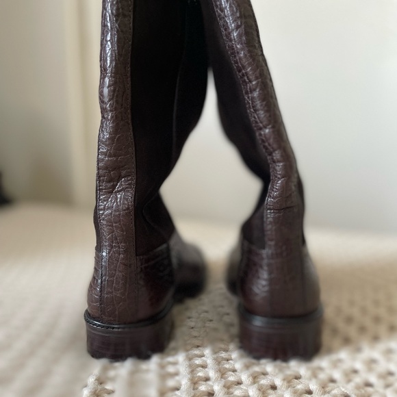 Tory Burch Brown 'corey' Leather Suede Boots - Picture 3 of 15